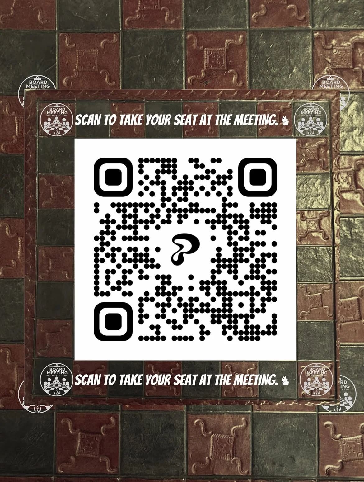 The Agenda 05 reservation handbill with a QR code